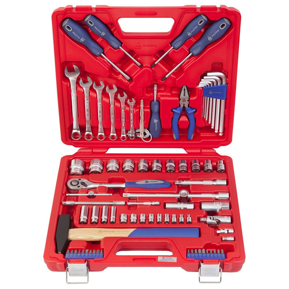 МАСТАК (0-077C) Набор инструментов универсальный, 77 предметов