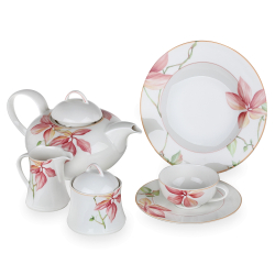 Сервиз чайный на 6 персон 21 предмет Seltmann Weiden Achat Diamant Tettau