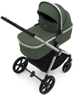 Коляска Agex Life 3 в 1 хромированная рама с автокреслом i-Safe Grey ALC613 Crocodile (Зеленый)