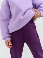 Джоггеры "Фиалка" с карманами утепленные