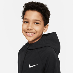 Детская теннисная толстовка Nike Boys Dri-Fit Woven Training Jacket - black/black/black/white - Black