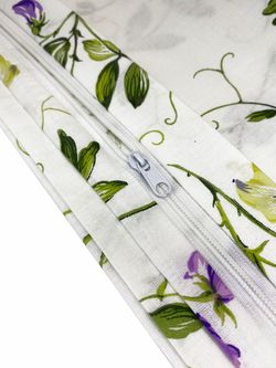 Постельное белье перкаль Сказка "Душистый горошек" 2-спальное Наволочка 50х70 см 2 шт Простынь на резинке 160x200 см Пододеяльник 175x215 см