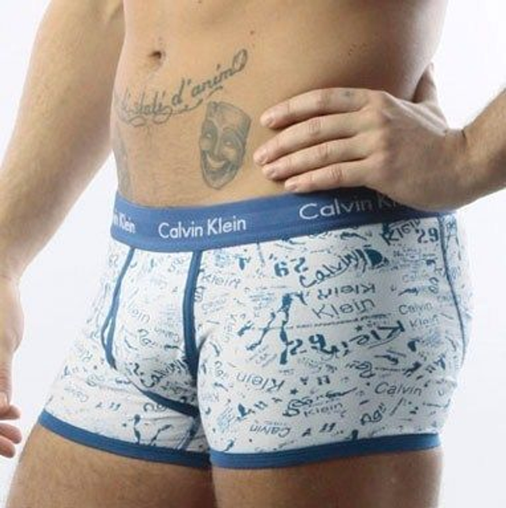 Мужские трусы хипсы Calvin Klein 365 Blue Picasso