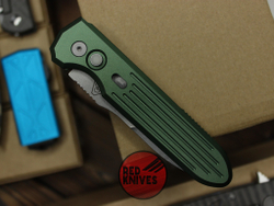 Нож Pro-Tech PDW Invictus Green - рукоять зеленая, серя кнопка и клинок