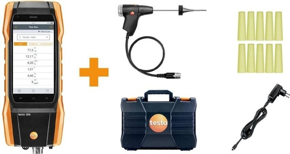 Газоанализатор дымовых газов Testo 300 (комплект, с H2 компенсацией) 0564300287