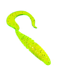 Приманка ZUB-TWIST  90мм(3,5")-5шт, (цвет 310) желтый с блестками