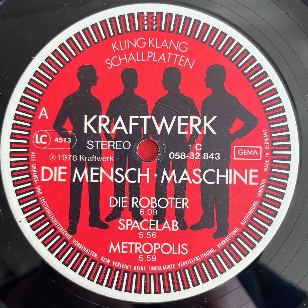 Винтажная виниловая пластинка LP Kraftwerk Die Mensch Maschine (Германия 1978)