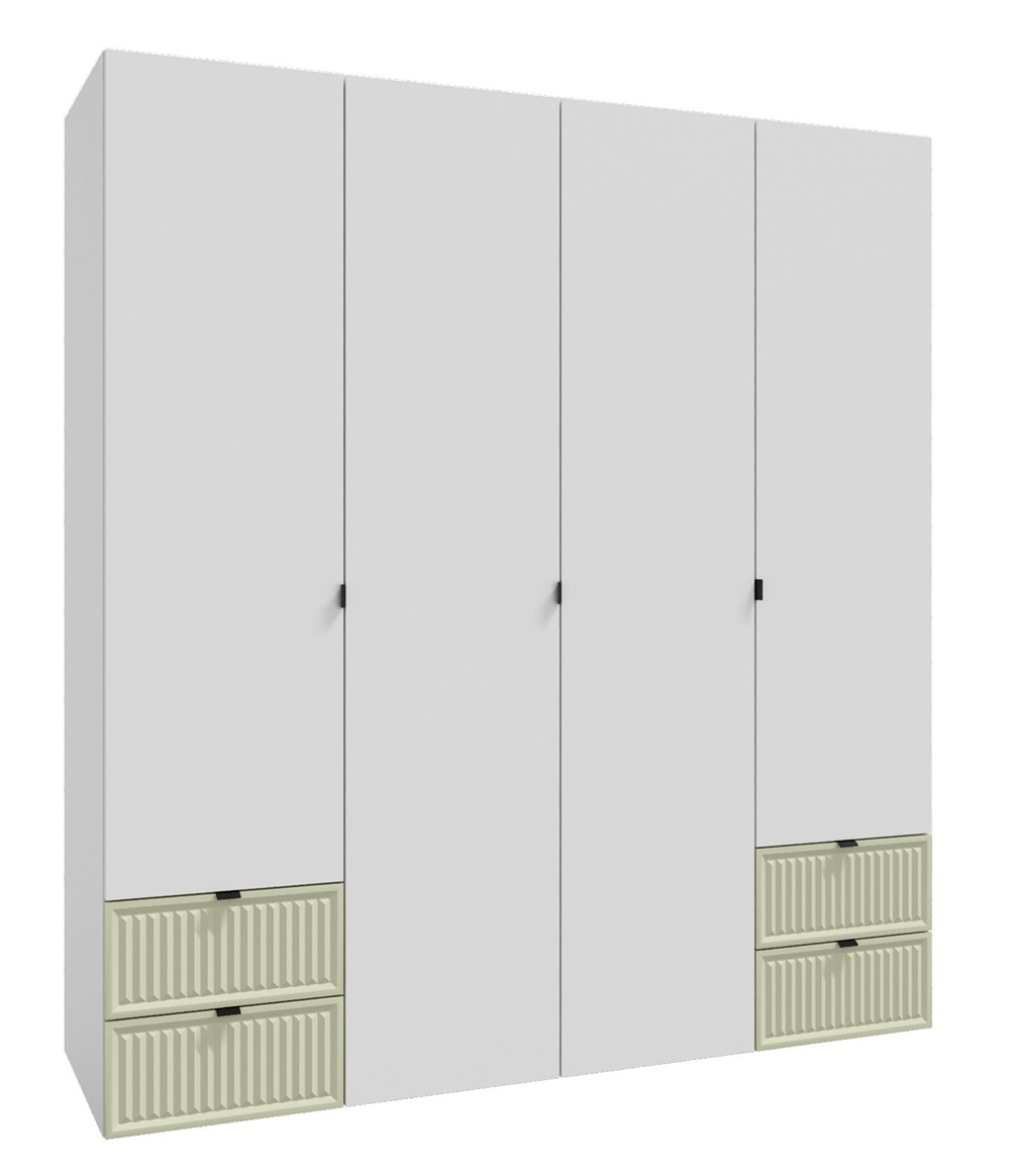 Шкаф для одежды, шкаф белый,зеленый, Окленд 79-658Ф