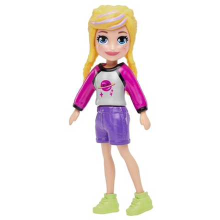 Polly Pocket - Кукла в розовых шортах и толстовке HDW45
