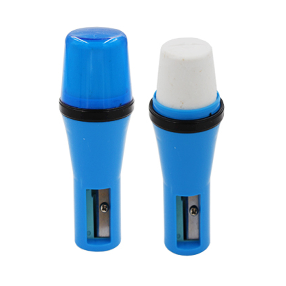 Точилка с ластиком Basir, одинарная, серия "Микрофон", фигурный корпус, 8.5 см