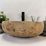 Раковина из речного камня RS-64112 (45*36*15) 0122