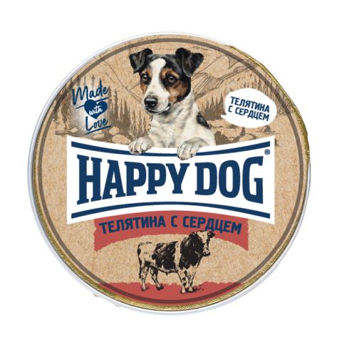 Happy Dog Natur Line консервы для собак паштет (телятина с сердцем) 125 гр