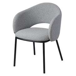 Стул Jude, серое букле, черные ножки