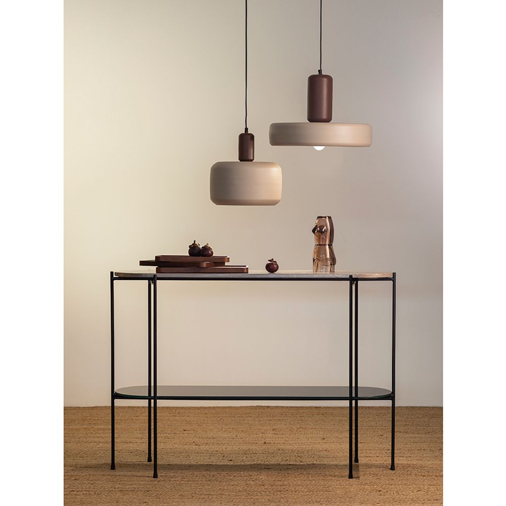 Светильник подвесной Juko, Ø42х31 см, вишневый/бежевый