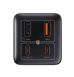 Сетевое зарядное устройство Baseus GaN6 Pro Fast Charger 2C+2U 100W, Чёрное (P10162705112-00)