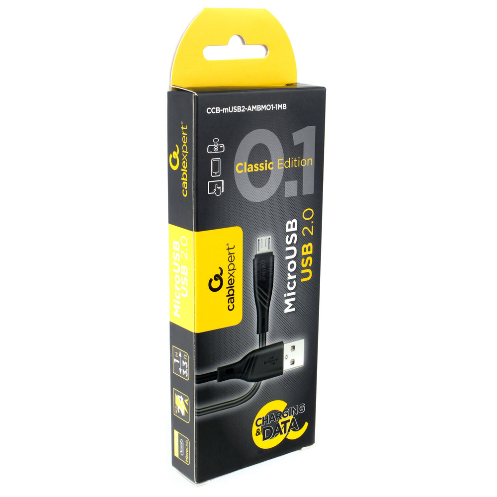 шнур Gembird/Cablexpert 17910 CCB-mUSB2-AMBMO1-classic 1m