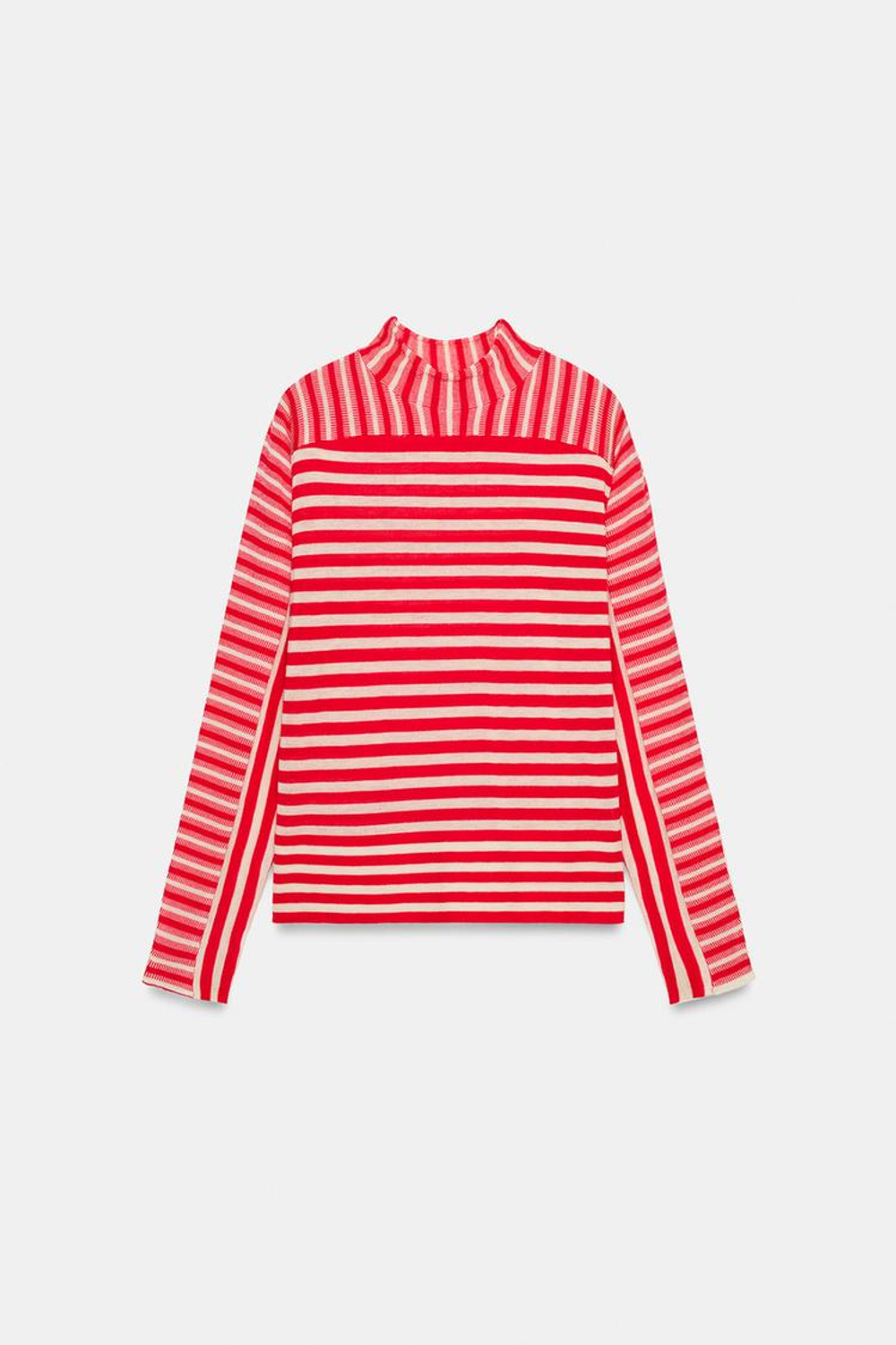 ZARA ШЕРСТЯНОЙ ДЖЕРСИ В ПОЛОСКУ, ПОЛОСКИ