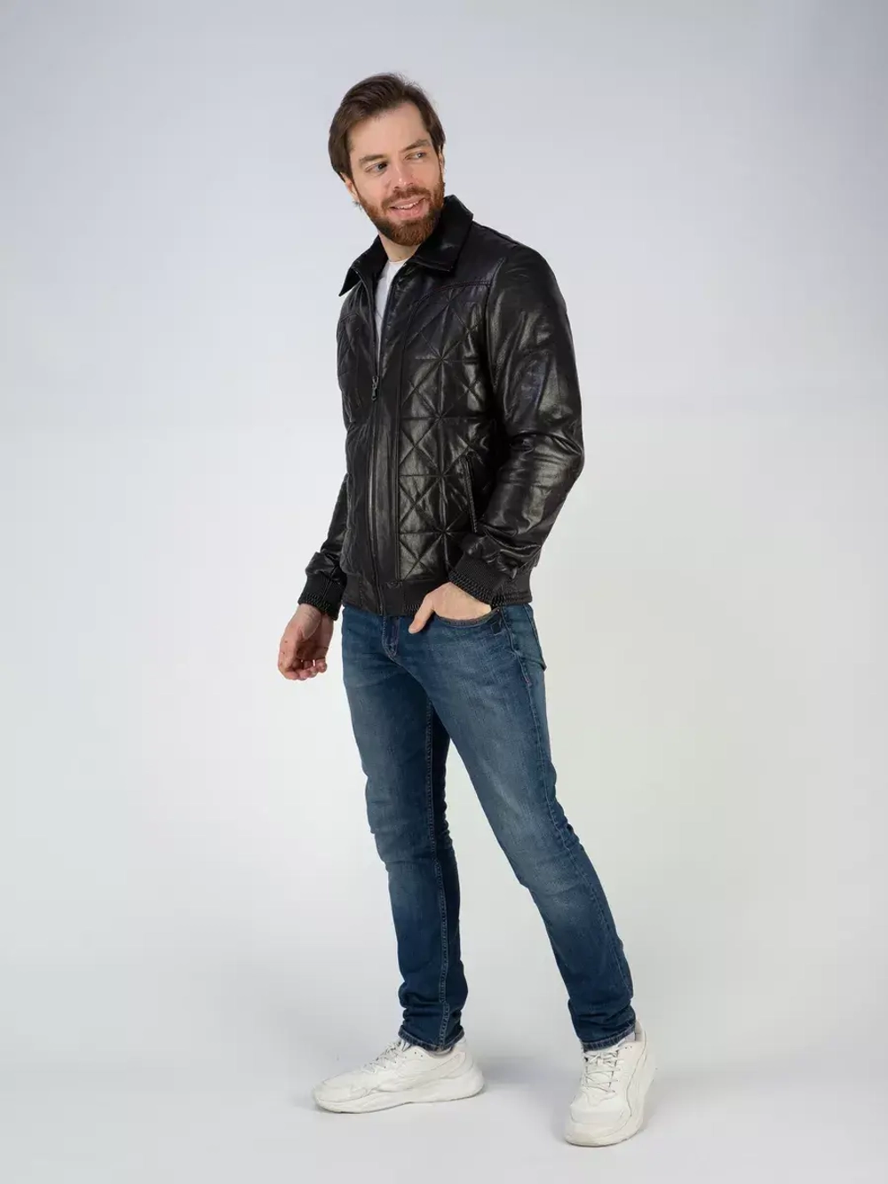 Кожаная куртка демисезонная