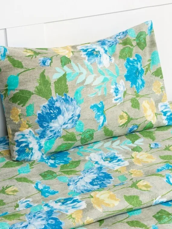 Постельное бельё 2 сп. Capri 175х210 см, 180х210 см, 50х70 см 2 шт, голубой, микрофибра, 100% полиэстер