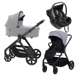 Детская коляска 3 в 1 Espiro Only 2025 и автокресло Pi Black 407 monument gray/Чёрный (Black 110)