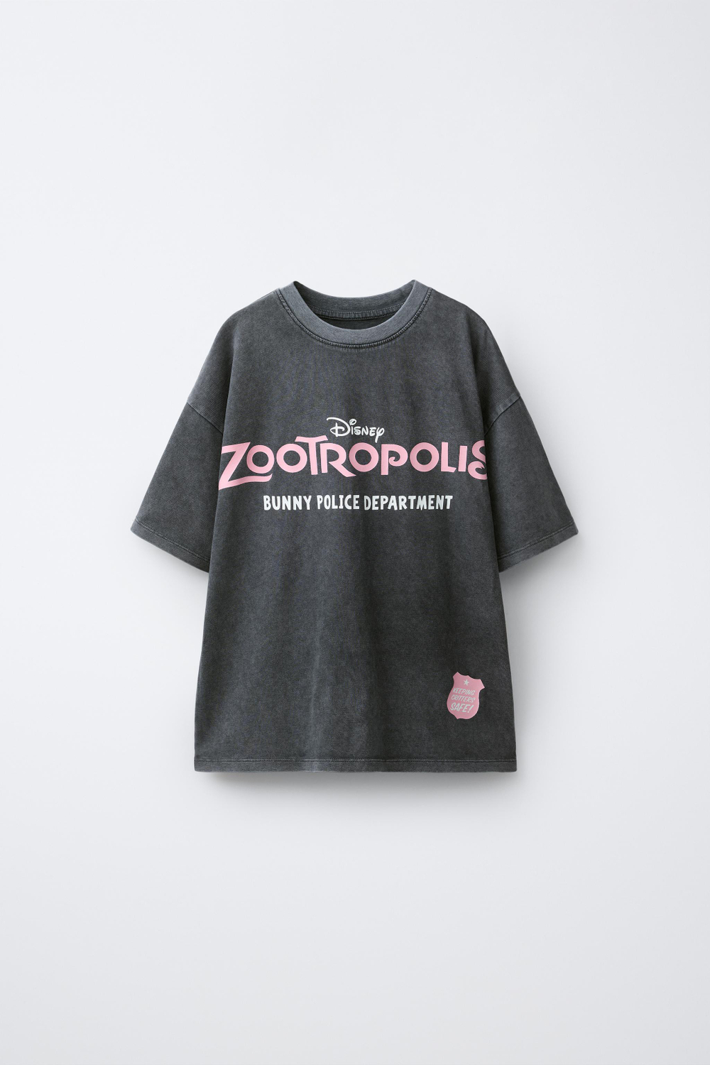 ZARA ФУТБОЛКА С ЭФФЕКТОМ ПОТЕРТОСТИ «ЗВЕРОПОЛИС» © DISNEY, АНТРАЦИТОВО-СЕРЫЙ