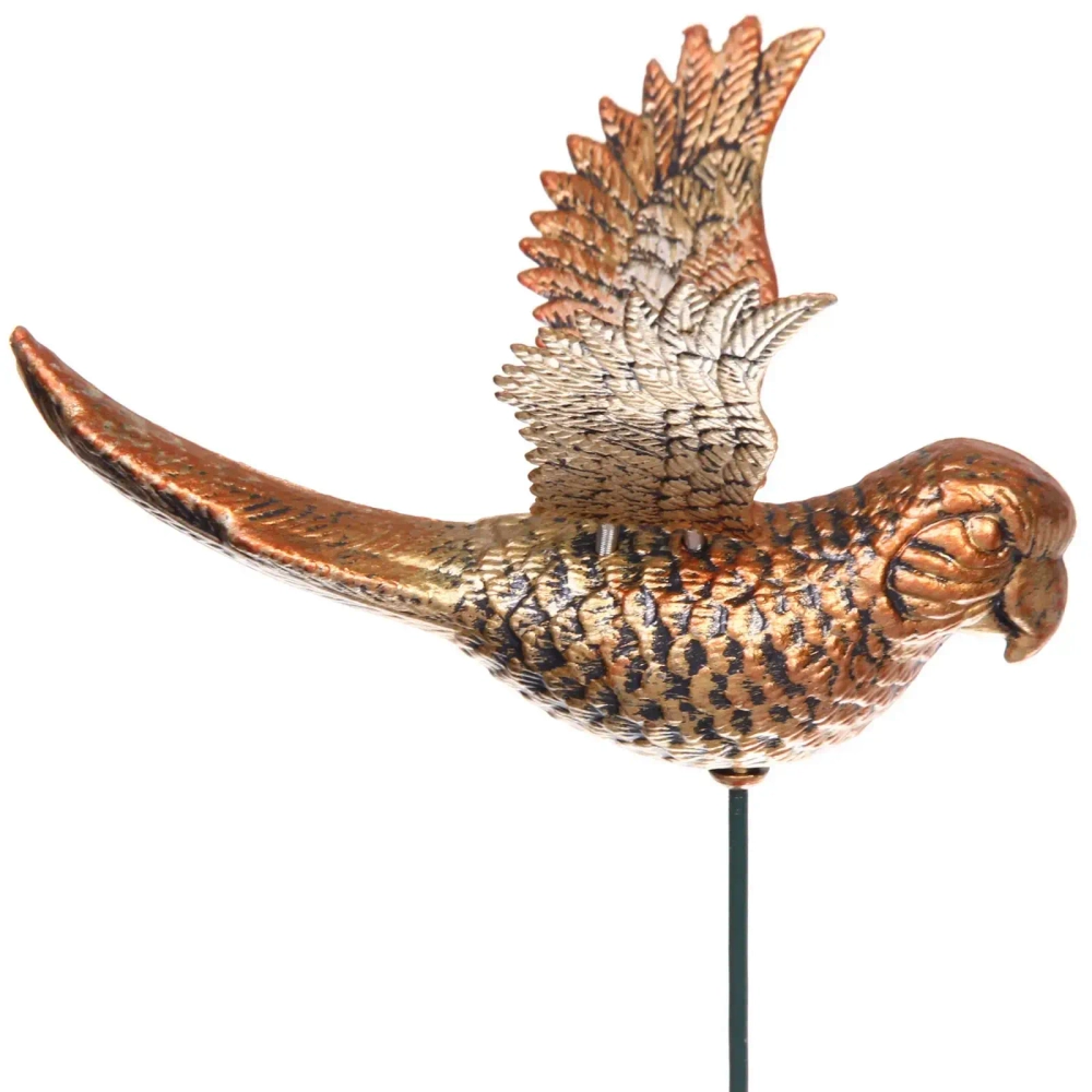 Фигура на спице «Птичка Флавио» 60 см, Бронза