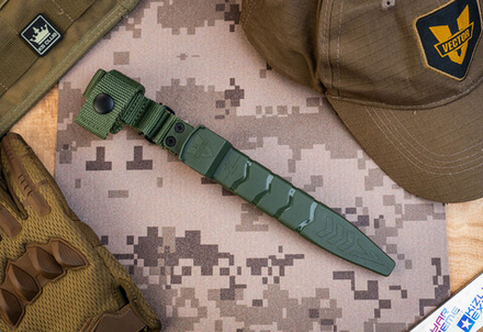 Ножны Vector из полипропилена с подвесом и стяжками, Олива