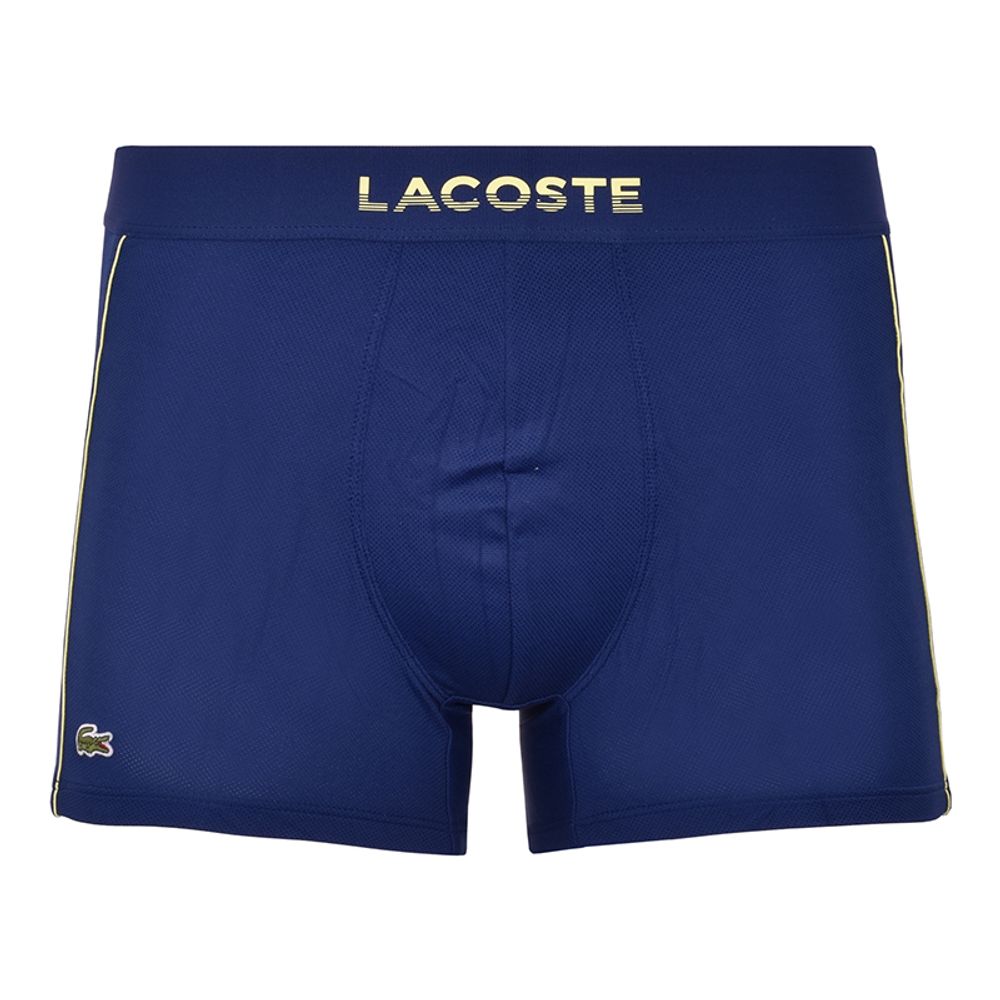 Мужские спортивные боксеры Lacoste Men’s Breathable Technical Mesh Trunk 1P - navy blue/flashy yellow