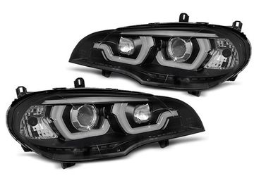 Фары передние black u-led bar hid для BMW X5 E70
