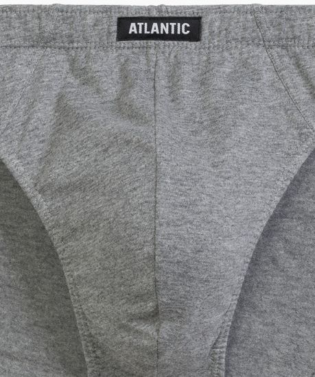 Мужские трусы (3шт) слипы спорт Atlantic 3BMP-322, хлопок, черный + серый меланж + темно-серый меланж