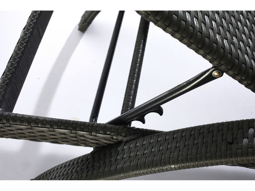 Шезлонг-лежак плетеный Tagliamento Monaco Sunbed, кофе