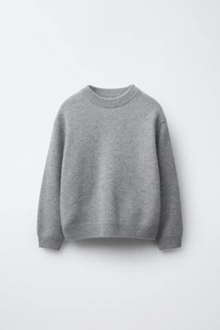 ZARA ДЖЕМПЕР ИЗ 100% КАШЕМИРА, СЕРЫЙ