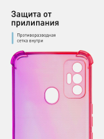 Чехол ROSCO для Tecno Spark 7 оптом (арт. TCN-S7-HARD-TPU-PINK-PURPLE)