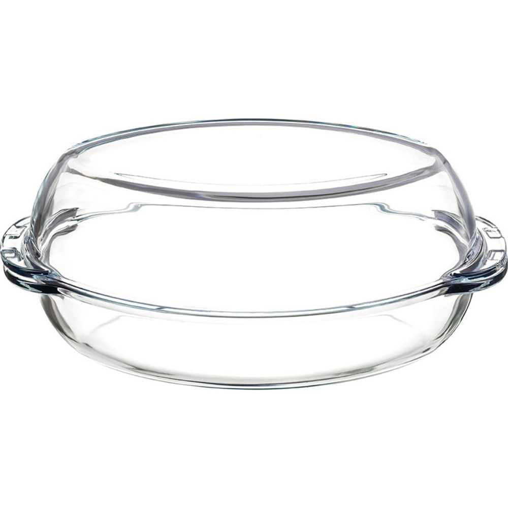 Форма для выпечки стекло, 19.5х35х7 см, 2.25 л, овал, с крыш, Borcam, 59022