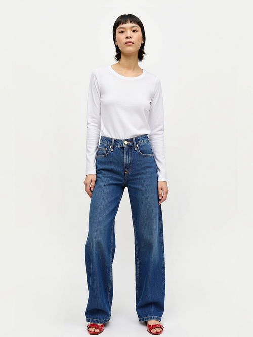 Лонгслив однотонный из модала