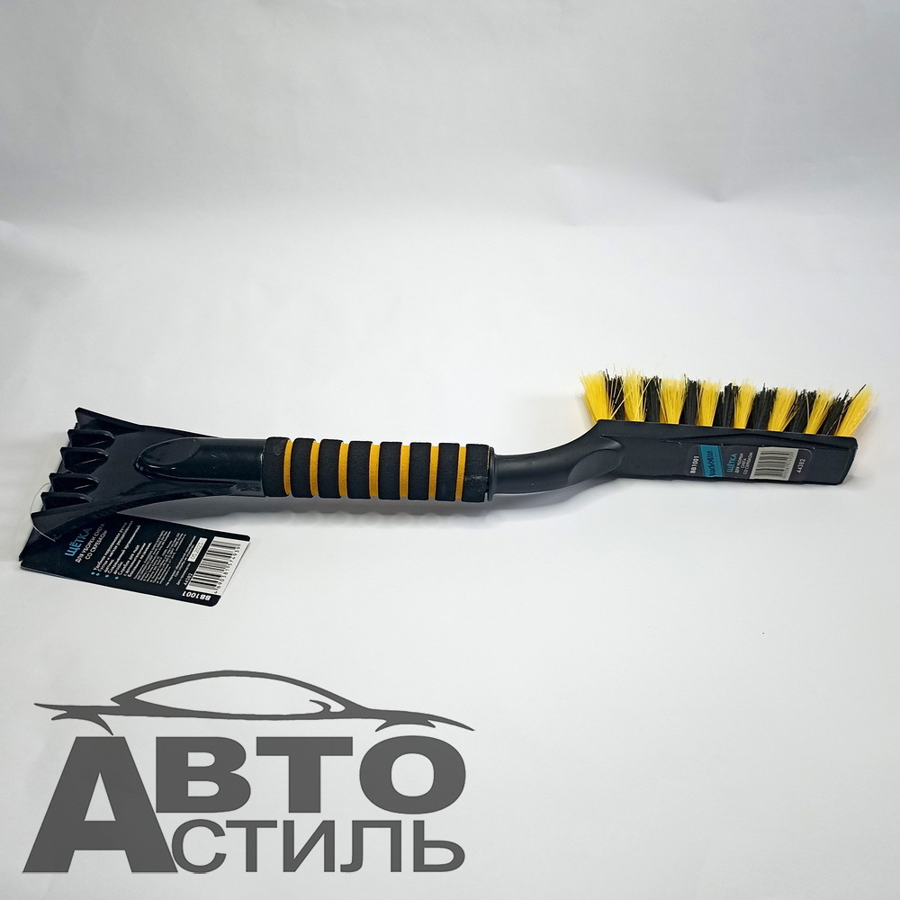 Скребок+щетка для снега 48см Black&Blue мягкая ручка ВВ1001 (44382)