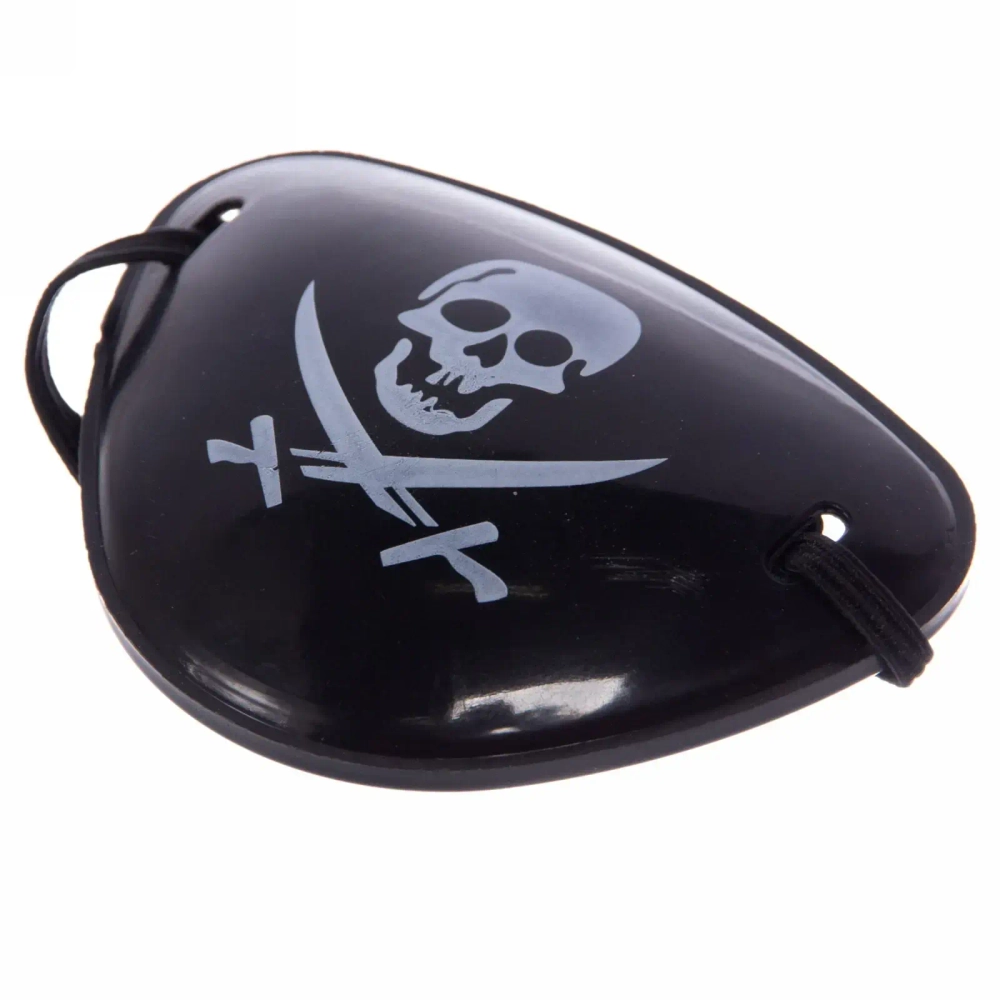 Повязка на глаз «Пират белый череп»