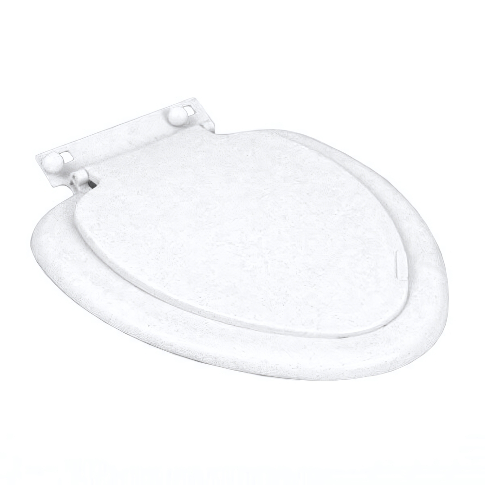 Сиденье для унитаза с планкой цвет белый мрамор в индивид. термоупаковке