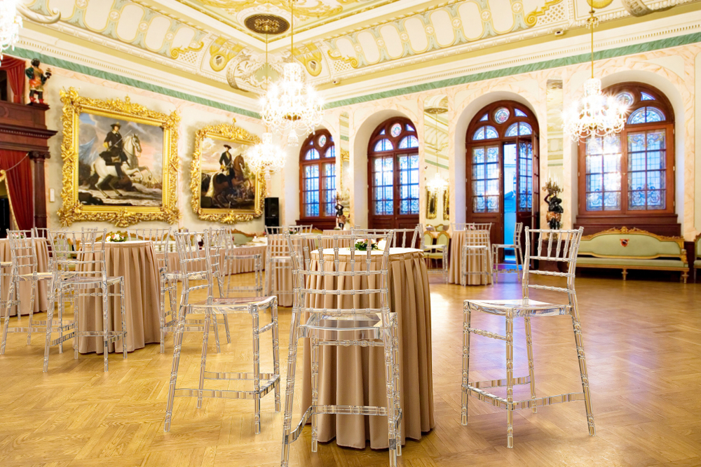 Стул прозрачный полубарный Siesta Contract Chiavari Bar 65, прозрачный