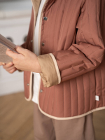 Куртка стёганая двухсторонняя Mjölk Terracotta/Beige