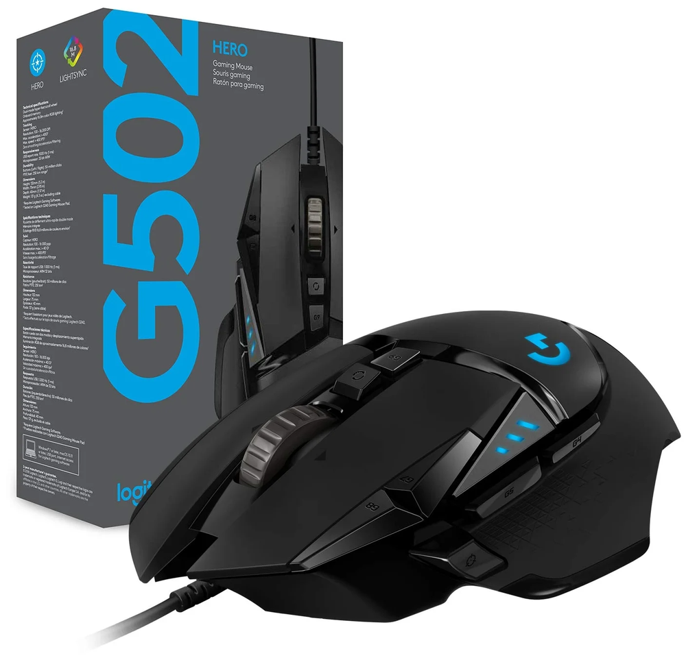 Игровая мышь Logitech G G502 Hero, черный