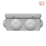 Коробка распределительная КМР-030-031 с крышкой (85x85x40) для прямого монтажа 8 мембр. вводов серая IP55 EKF (100.00 шт.)