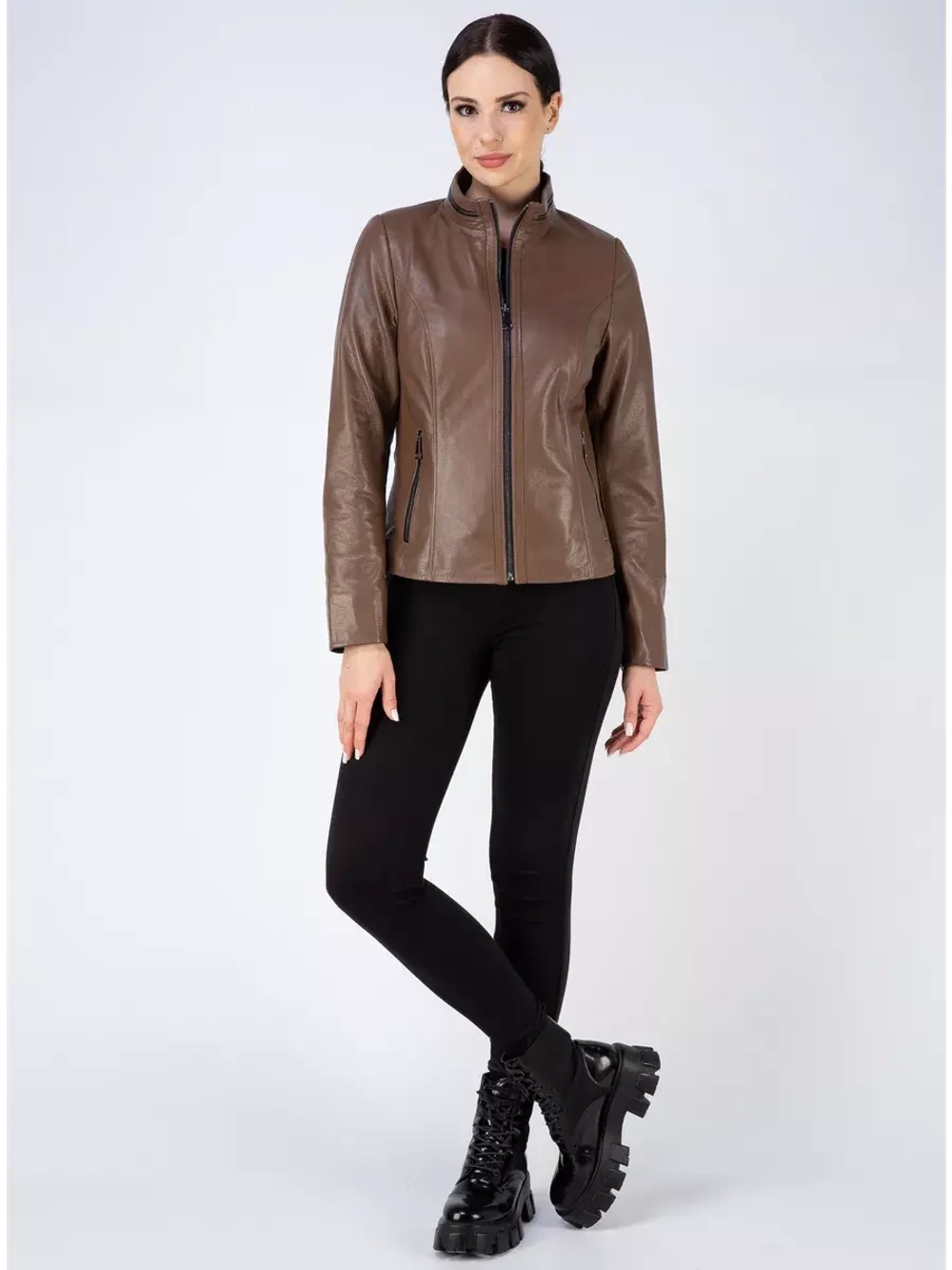 Куртка кожаная демисезонная