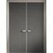 Двустворчатая распашная дверь эмаль Profil Doors 10PA графит глухая