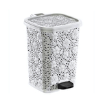 Мусорное ведро с педалью 6 лт АЖУРНОЕ розовый