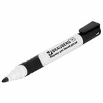 Маркер стираемый для белой доски ЧЕРНЫЙ, BRAUBERG "SOFT", 5 мм, резиновая вставка, 151248