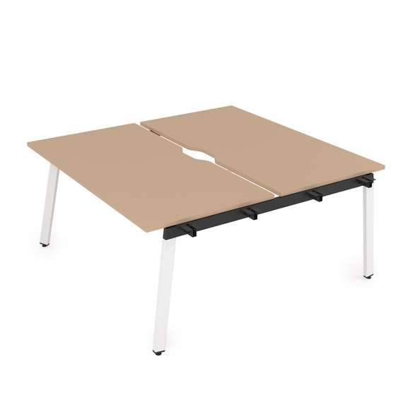 10БДНВ.264 Стол системы БЕНЧ, сдвоенный, на 2 рабочих места - начальный (1600*1235*750)