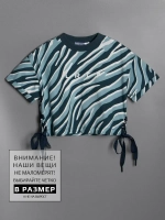 Футболка для девочки с принтом зебра