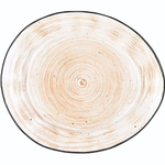 Тарелка «Пастораль» с оранжевыми вкраплениями (22,8х19,5 см) (Цвет: оранжевый)