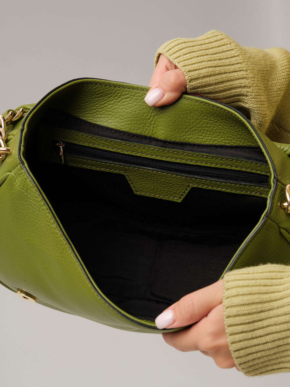 Кожаная сумка Azaro 30788 зеленый бамбук